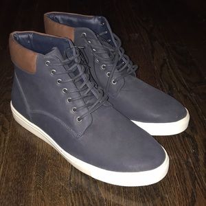 Navy Blue High Top Tennis Shoes